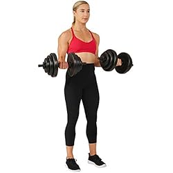 Mancuernas Usadas Sunny Health and Fitness Sunny Health & Fitness 18 KG, Vinyl Dumbbell Set Mancuernas, Unisex, Negro, Talla única