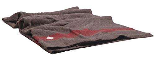 Couverture en laine Mil-Tec marron plaid chaud pour le camping et les nuits fraîches