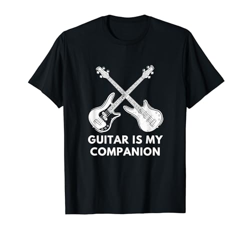 Guitar Is My Companion Design Music Guitarist Matching Camiseta