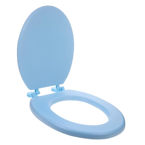 LALAFINA Abattant Wc Rembourré Mousse Épais pour Salle de Bain Confort Optimal et Installation Facile Design Élégant et Durable Couleur Bleu