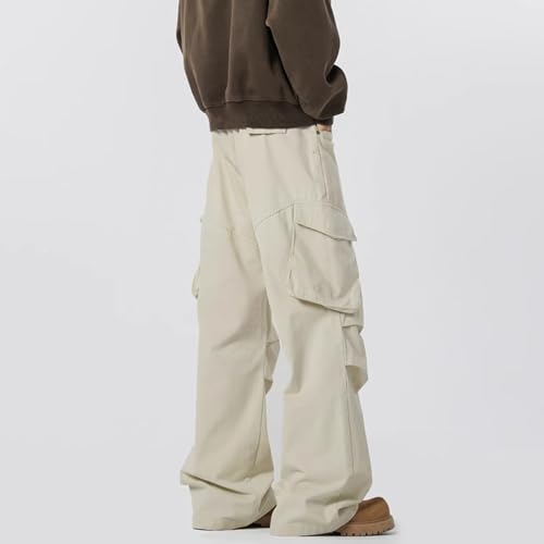 Baggy Denim Cargo Pants for Men Y2K Casual Wide Leg Jeans Streetwear Hip Hop Skater Jeans Trousers with Pockets3