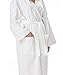 Arus Womens Hooded Classic Turkish Cotton Bath Robe White, Large-X-Large