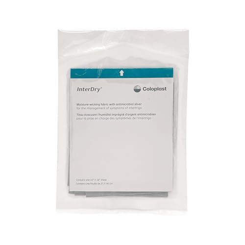 InterDry Moisture-Wicking Fabric with Silver – Manages Moisture & Friction in Skin Folds – 1 sheet, 10