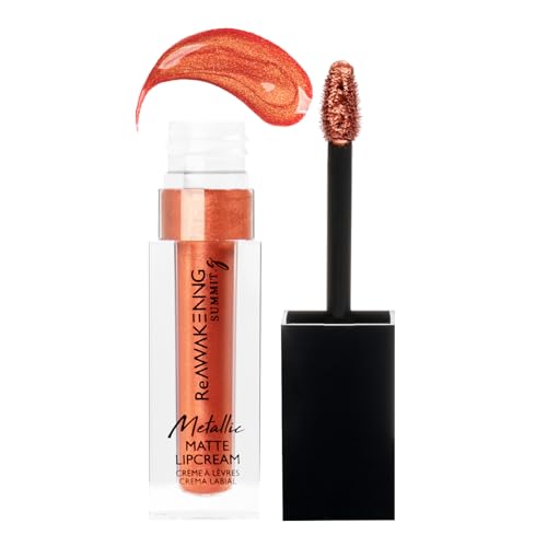Metallic Matte Lipstick Lipcream with Metallic Shimmer Rich Finish, Light Weight Intense Pigment