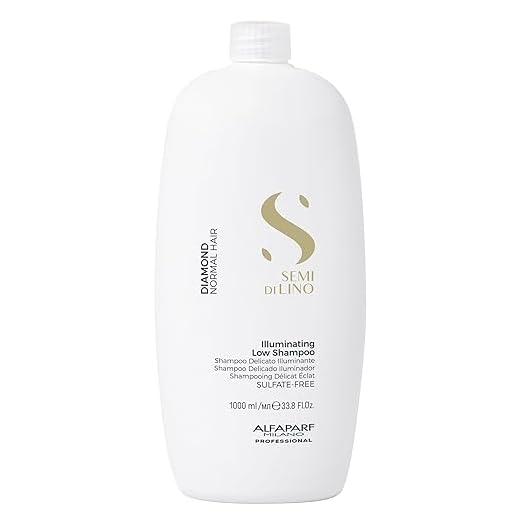 Alfaparf Milano Semi Di Lino Diamond Shampoo - Mais brilho e maciez - Sem sulfato – Para todos os tipos de cabelos - Seguro em cabelos coloridos - Sem parabenos e parafina - Qualidade profissional de salão 1L