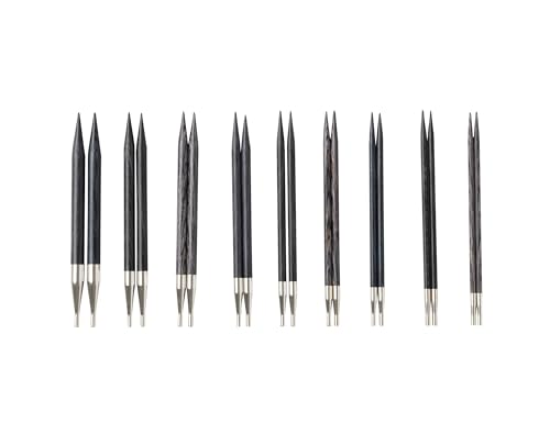 Image of Knit Picks Clark Wood Interchangeable Knitting Needles Set with Case | 9 sizes of 4.75 inch long knitting needles, sizes 4-11, includes cables, stitch markers, and endcaps.