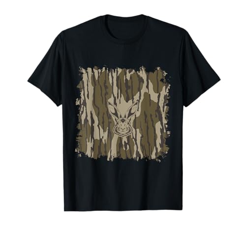 Bottomland Camo Hunting Camo Rabbit Camiseta