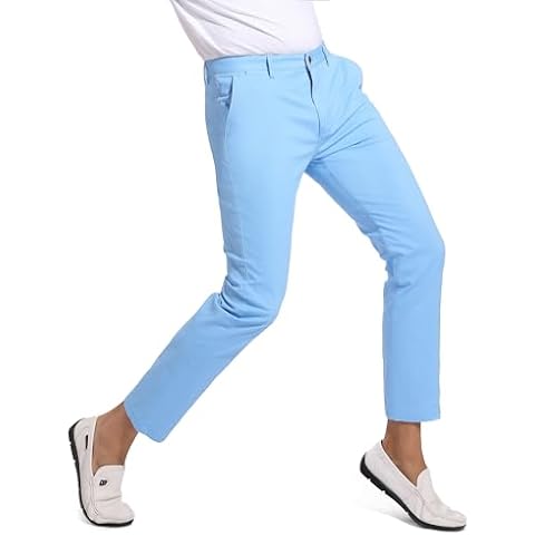 ziilay Men's Lightweight Cropped Chino Trousers Cover