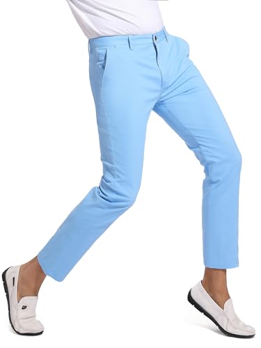 ziilay Chino Hose Herren 7/8 Slim Fit Kurze Leichte Sommerhose Cropped Dünner Leichter Stoff Stretch LBL32W29L