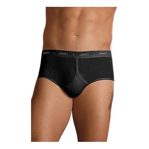 Jockey UK Classic Cotton Rib Y-Front Brief 3-Pack in Black Grey Mix, Size 44 Cover