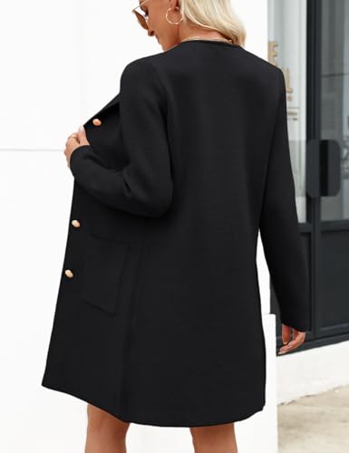 CiCiBird Women’s Fall Long Cardigan Sweater Crewneck Button Down Coat 2025 Coatigan Outerwear with Pocket2