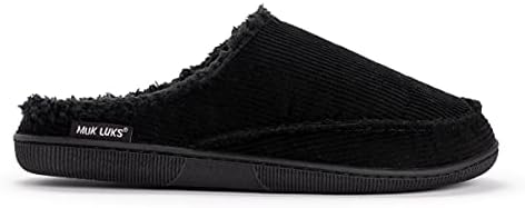 MUK LUKS Men's Corduroy Clogs Slipper, Black, 12 | Image 2