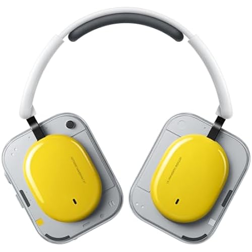 Nothing Headphone (a) 2026 New, Adaptive Active Noise Cancelling Headphones, Wireless Over Ear Bluetooth 5.4 ANC Headset with LDAC Hi-Res, 5 HD Mics Ultra Bass via APP, 135 Hours Playtime, Yellow
