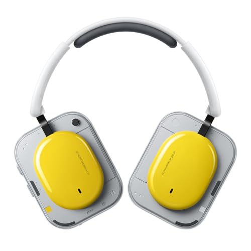 Nothing Headphone (a) 2026 New, Adaptive Active Noise Cancelling Headphones, Wireless Over Ear Bluetooth 5.4 ANC Headset with LDAC Hi-Res, 5 HD Mics Ultra Bass via APP, 135 Hours Playtime, Yellow