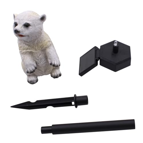 BESPORTBLE Solar Led Bear Light Solar Powered Garden Lamp for Outdoor Landscape Decoration Colorful Lawn Lighting for Pathway and Flowerbeds