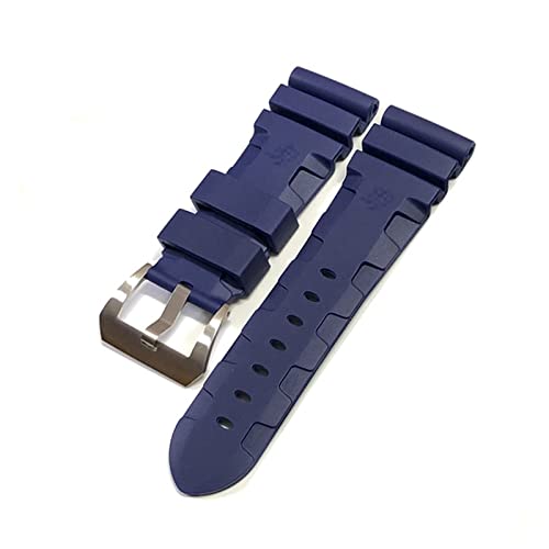 Bracelet de montre 24mm silicone souple gris argent pour le sport et le quotidien