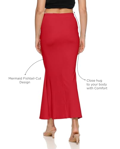 Image of Women's Saree Silhouette I Saree Shapewear Flare Petticoat for Women, Lycra Cotton Blended, Petticoat, Skirts for Women, Shape Wear Dress for Saree