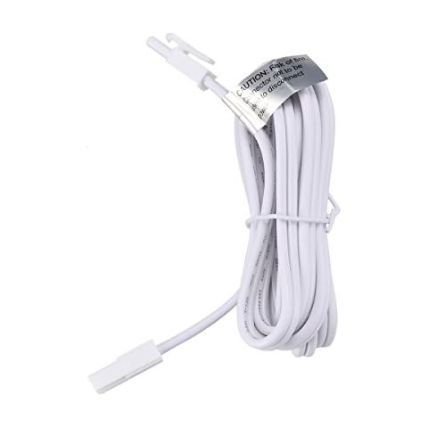 GETINLIGHT Connecting Cable for Puck Light IN-0107 & IN-0105 Series, Under Cabinet Lighting IN-0108 & IN-0109 Series, 2-Conductor, 2-Conductor, White Color, 60-inch, JC2-60-WH Cover