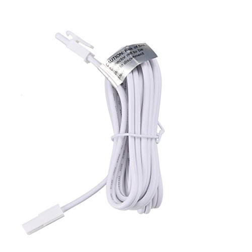 GetInLight Connecting Cable for Puck Light IN-0107 & IN-0105 Series, Under Cabinet Lighting IN-0108 & IN-0109 Series, 2-Conductor, 2-Conductor, White Color, 60-inch, JC2-60-WH