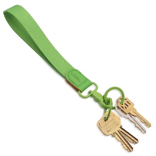 Image of POCKT Keychain Wristlet for Women and Men, Cute Wrist Lanyard for Keys, Short Key Chain Strap for Car Keys, Wallet, ID Badge & Phone | Dill Green