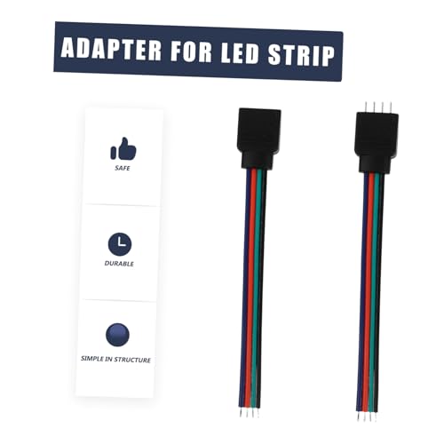 Conector LED de 4 pines para tira RGB 5050 kit de 40 adaptadores macho y hembra sin soldadura 7