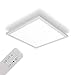 IMPTS Plafoniera a LED dimmerabile, 40 x 40 cm, 24 W, pannello da soffitto extra piatto, illuminazione indiretta, temperatura di colore regolabile con telecomando, cucina, 3000-6500 K