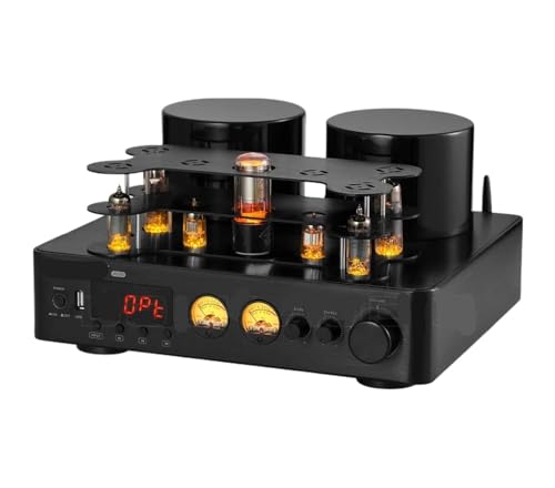 HiFi Hybrid Stereo Tube Amplifier 5.0 Audio Receiver Coaxial/Optical Power Amplifier USB Player