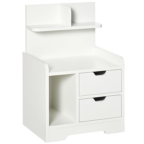 HOMCOM Mesita de Noche Moderna Mesa de Noche