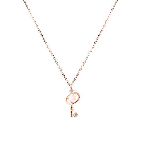Collier argent 925 rose élégant et rétro pour sublimer le décolleté féminin