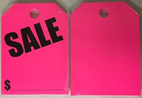 Miniatura 3 de Señales de venta 50 unidades por paquete para colgar en el espejo retrovisor (verde fluorescente) (A34)