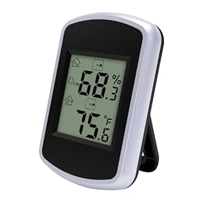 Urageuxy Digital Hygrometer Thermometer, Temperature Humidity Monitor with Fahrenheit Only, Indoor Temperature Gauge and Humidity for Home, Office, Bedroom, Baby Room, Kitchen, Greenhouse