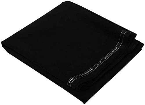 Raymond Polyviscose Suit Fabric (Black, 3 meters, Unstitched, All Weather Fabric)
