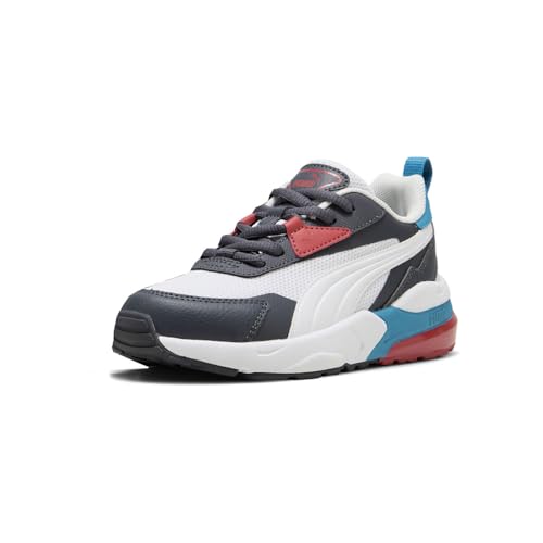 PUMA Kids Boys Vis2k Lace Up Sneakers Shoes Casual - Grey, White2