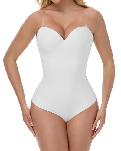 SHAPESHE Backless Shapewear Bodysuit for Women Plus Size Seamless Sculpting Body Shaper for Wedding...