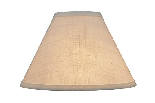 Image of Aspen Creative 58759, Hardback Empire Transitional UNO Lamp Shade, Snow White, 4 inch Top x 10 inch Bottom x 7 inch Slant Height, Slip UNO 33mm