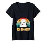 Photo Gallery donna vintage boo boo crew infermiera divertente halloween per le donne maglietta con collo a v Photo Gallery donna vintage boo boo crew infermiera divertente halloween per le donne maglietta con collo a v