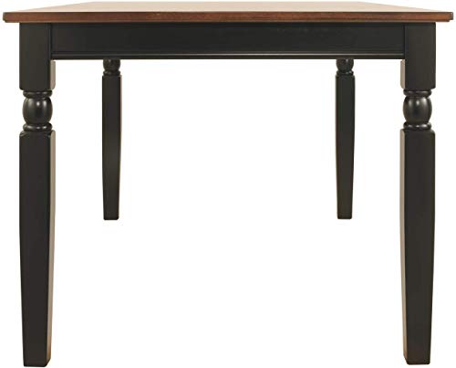 Signature Design By Ashley Owingsville Rustic Farmhouse Dining Room Table, Black & Brown #TOP4