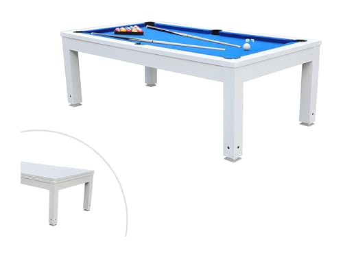 Vente-unique - Table Transformable - Billard Snooker - Hauteur Ajustable - 207 * 114 * 79 cm