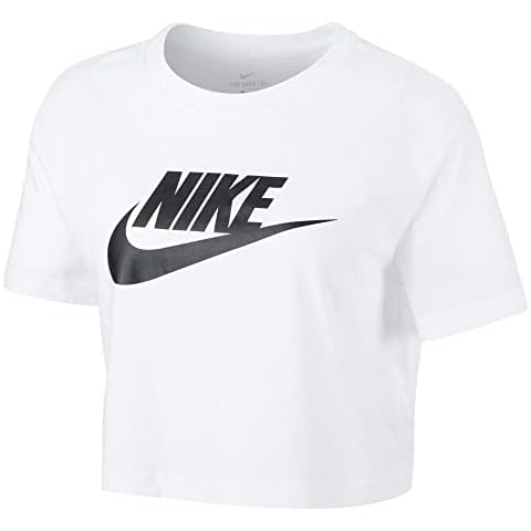 T-shirt Nike Femme Blanc/Noir Cover