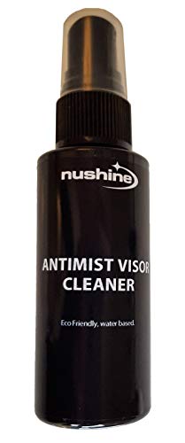 Nushine Anti-mist/Anti-condens Vizier Cleaner 50ml Eco-vriendelijk, watergedragen en oplosmiddelvrij. werkt op motorhelmen vizieren, veiligheidshelmen, bril, brillen en spiegels