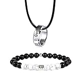 Gemini Zodiac Constellations Necklace Bracelet Horoscope Constellation Beaded Bracelet Necklace for Women Men 2Pcs Set Jewelry