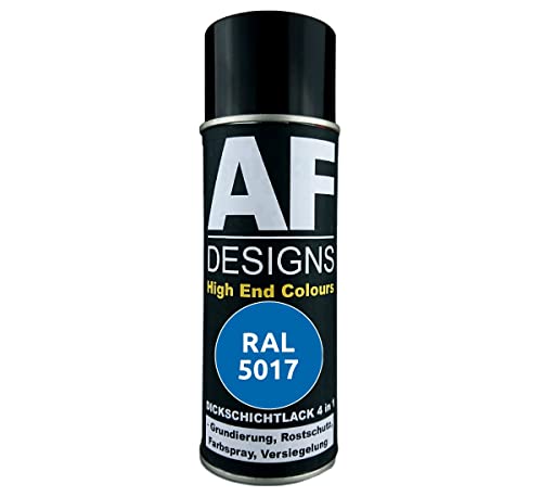 Alex Flittner Designs Rust Protection Paint 4-in-1 RAL 5017 Traffic Blue Metal Protective Paint Spray Rust Protection Paint Spray Can