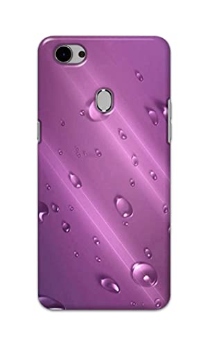Image of PRINTFIDAA Water Bubbles in Lilac Background Printed Designer Hard Back Case Cover for Oppo F7 -(RP) MVN1005