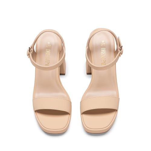 Image of DREAM PAIRS Heels for Women Block Chunky Platform Sandal
