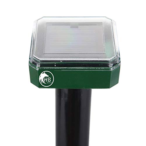 Solar Mole Repellent, Ultrasonic Powered Rodent Outdoor Repellent, Spike Vole Chaser for Lawn