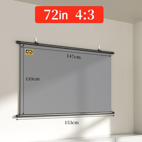 Pantalla de proyección manual 72" 4:3 anti luz miniatura 7