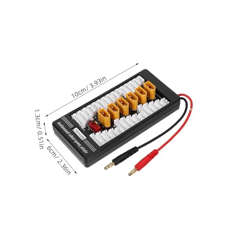 Placa de carga equilibrada de multibatería conector XT60 para drones RC 4