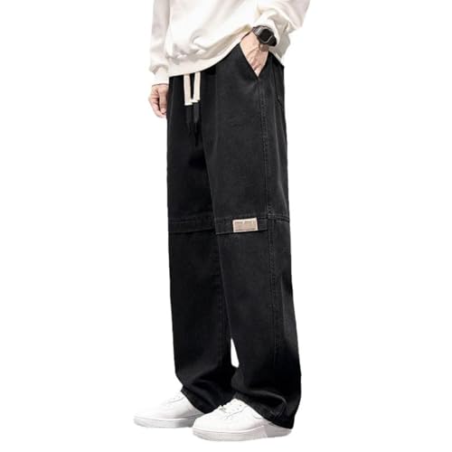 Jeans pour hommes coupe ample confort décontracté jambes larges