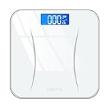 体重計 デジタル 電子スケール ヘルスメーター 乗るだけ 自動電源ON/OFF バックライト付 180kgまで対応 高精度ボディースケール コンパクト 軽量収納 日本語説明書付 (ホワイト)