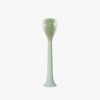 ezpz Bottle Brush Cleaner (Sage) - 100% Silicone Reusable Durable Long-Lasting Hypo-Allergenic Brush with Suction Base for Cleaning Dishes, Cookware and Feeding Accessories